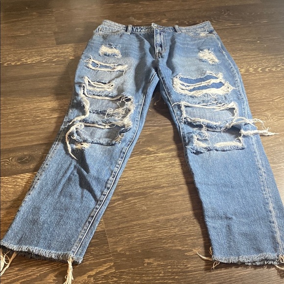 KANCAN high rise distressed jeans size 28 excellent condition - Picture 1 of 6